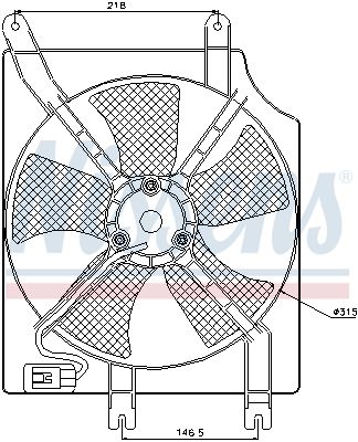 NISSENS Tuuletin, moottorin jäähdytys 85354