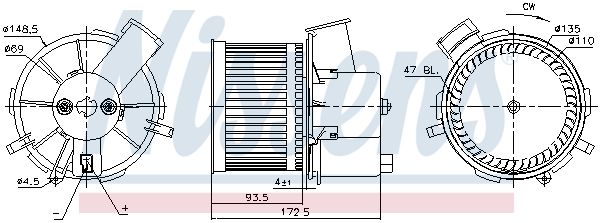 NISSENS Sisätilapuhallin 87405