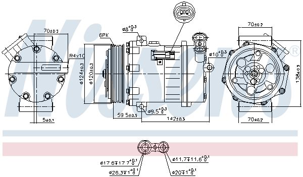 NISSENS Kompressori, ilmastointilaite 890063