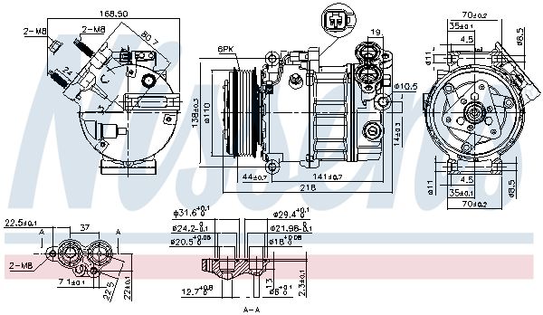 NISSENS Kompressori, ilmastointilaite 890125
