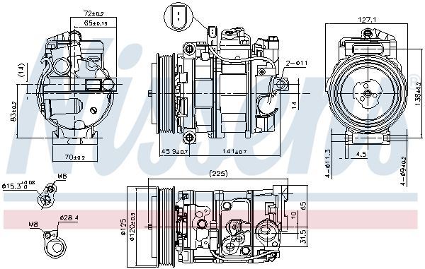 NISSENS Kompressori, ilmastointilaite 890191