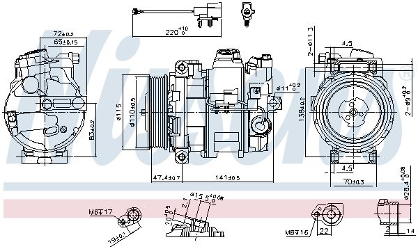 NISSENS Kompressori, ilmastointilaite 890306