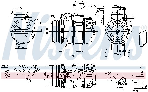 NISSENS Kompressori, ilmastointilaite 890390