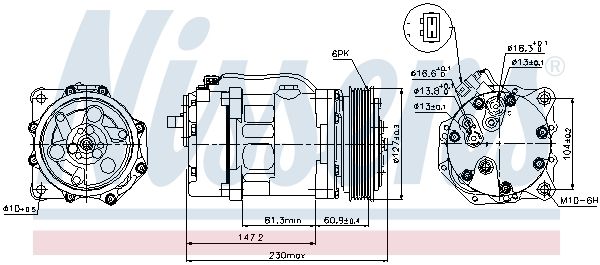 NISSENS Kompressori, ilmastointilaite 89044