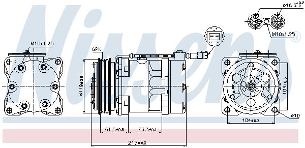 NISSENS Kompressori, ilmastointilaite 89056