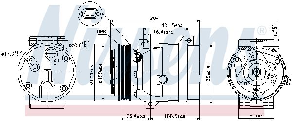 NISSENS Kompressori, ilmastointilaite 89063