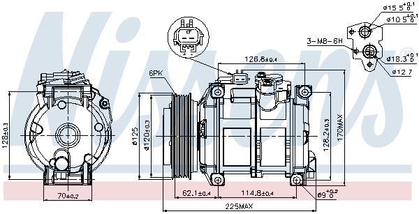 NISSENS Kompressori, ilmastointilaite 89074