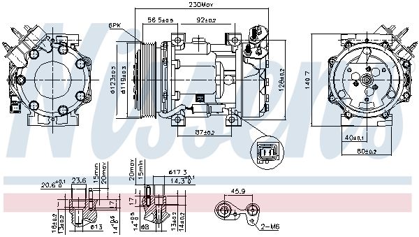 NISSENS Kompressori, ilmastointilaite 89076