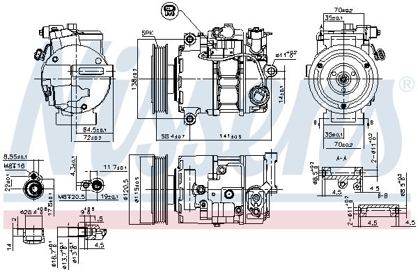 NISSENS Kompressori, ilmastointilaite 890766