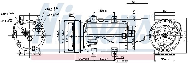 NISSENS Kompressori, ilmastointilaite 89101