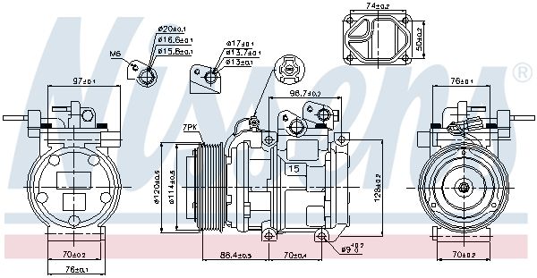 NISSENS Kompressori, ilmastointilaite 89301