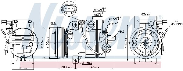 NISSENS Kompressori, ilmastointilaite 89304