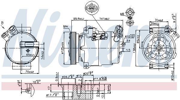 NISSENS Kompressori, ilmastointilaite 89308