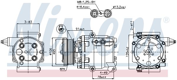 NISSENS Kompressori, ilmastointilaite 89358