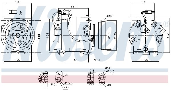 NISSENS Kompressori, ilmastointilaite 89364