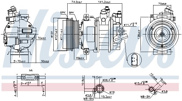 NISSENS Kompressori, ilmastointilaite 89421