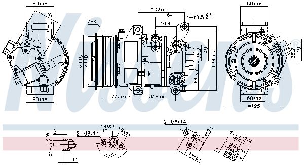 NISSENS Kompressori, ilmastointilaite 89516