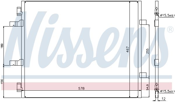 NISSENS Lauhdutin, ilmastointilaite 940201