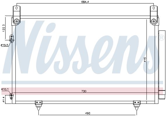 NISSENS Lauhdutin, ilmastointilaite 940566