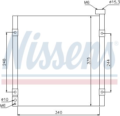 NISSENS Lauhdutin, ilmastointilaite 94290