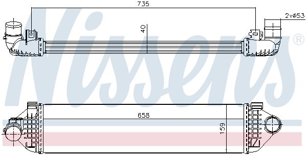 NISSENS Välijäähdytin 96473