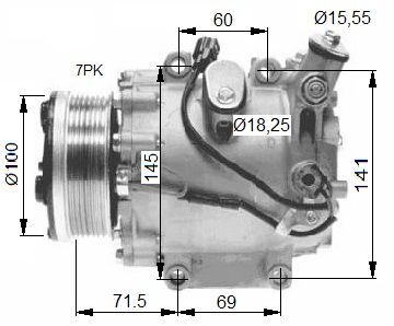 NRF Kompressori, ilmastointilaite 32491