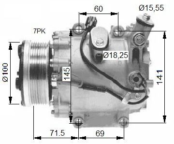 NRF Kompressori, ilmastointilaite 32491G