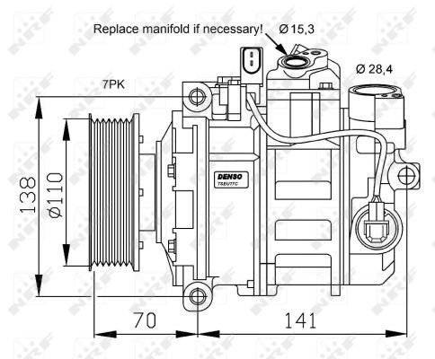 NRF Kompressori, ilmastointilaite 32613G