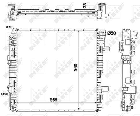 NRF Jäähdytin,moottorin jäähdytys 53893