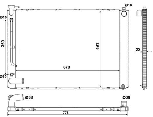 NRF Jäähdytin,moottorin jäähdytys 53974