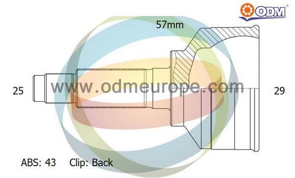 ODM-MULTIPARTS Nivelsarja, vetoakseli 12-080674