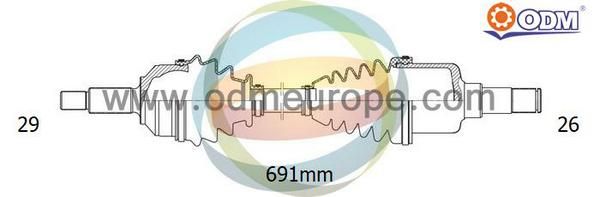 ODM-MULTIPARTS Vetoakseli 18-061690