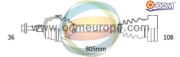 ODM-MULTIPARTS Vetoakseli 18-212790