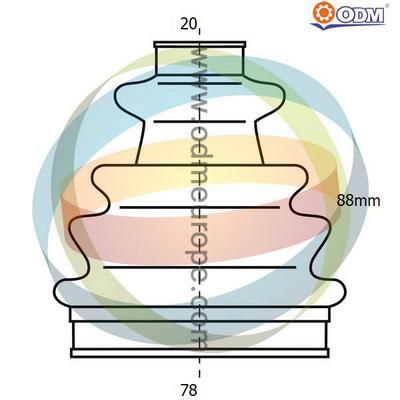 ODM-MULTIPARTS Paljekumisarja, vetoakseli 21-990092