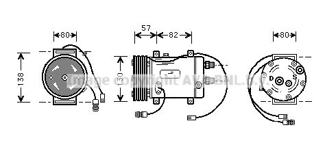 PRASCO Kompressori, ilmastointilaite AIK006