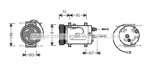 PRASCO Kompressori, ilmastointilaite AIK177