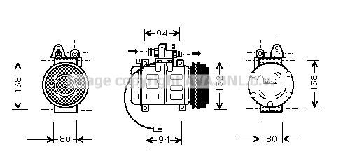 PRASCO Kompressori, ilmastointilaite AIK180