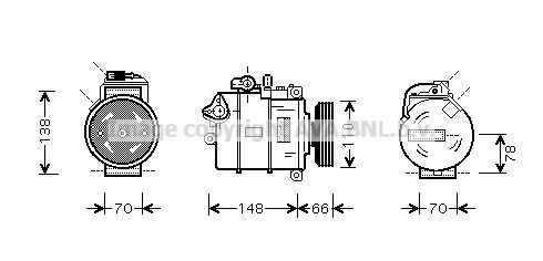 PRASCO Kompressori, ilmastointilaite AIK226