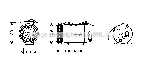 PRASCO Kompressori, ilmastointilaite AIK228