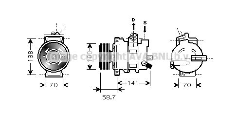 PRASCO Kompressori, ilmastointilaite AIK287