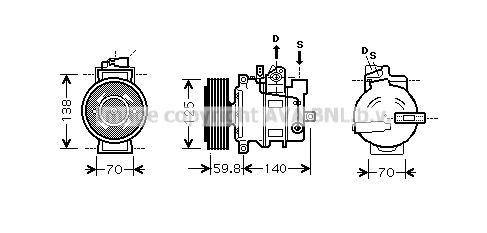 PRASCO Kompressori, ilmastointilaite AIK295