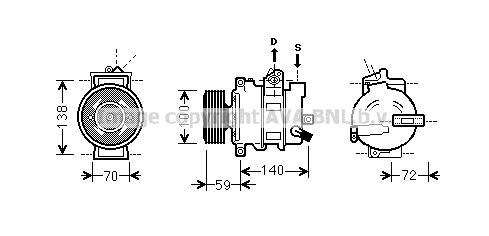 PRASCO Kompressori, ilmastointilaite AIK314