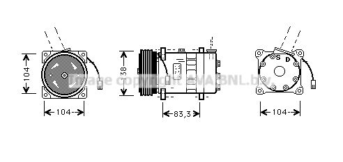 PRASCO Kompressori, ilmastointilaite ALK014