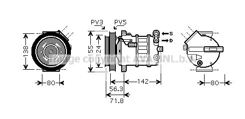 PRASCO Kompressori, ilmastointilaite ALK107