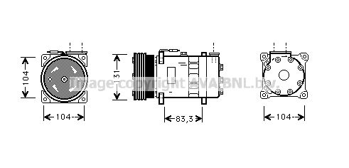 PRASCO Kompressori, ilmastointilaite AUK003