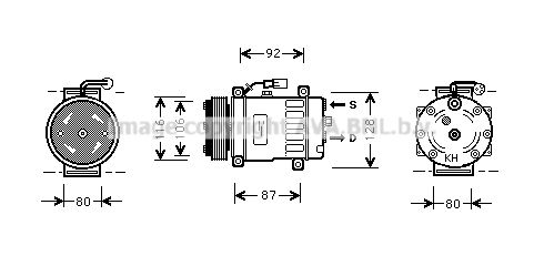 PRASCO Kompressori, ilmastointilaite AUK030