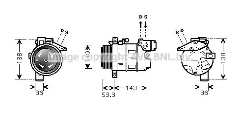 PRASCO Kompressori, ilmastointilaite BWAK321