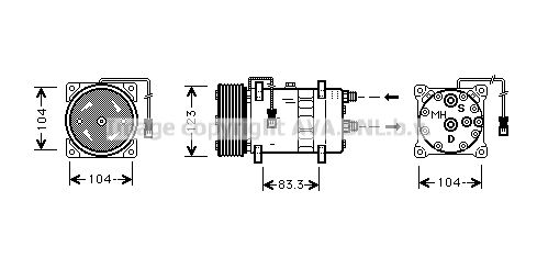 PRASCO Kompressori, ilmastointilaite CNK023