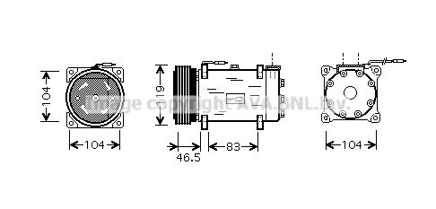 PRASCO Kompressori, ilmastointilaite CNK160