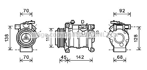 PRASCO Kompressori, ilmastointilaite CRAK128